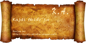 Kajdi Abiáta névjegykártya